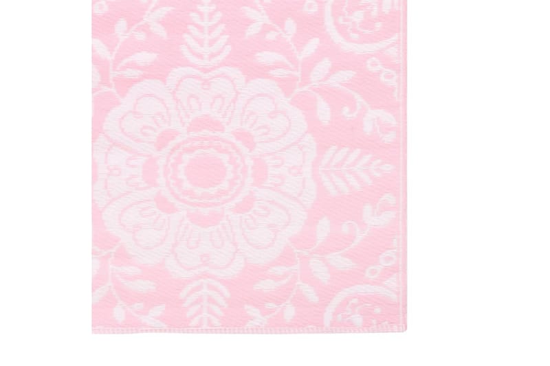 udendørstæppe 80x150 cm PP pink - Gummierede tæpper - Plastikmåtte balkon - Små tæpper - Mønstrede tæpper - Store tæpper - Balkontæppe & altantæppe - Håndvævede tæpper - Udendørs tæpper
