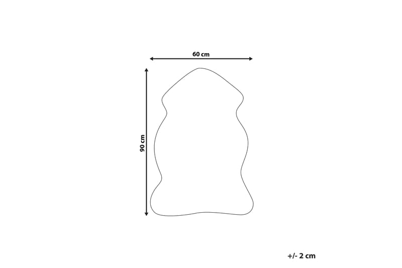 Undara Skindtæppe 60x90 cm - Beige - Tekstiler - Tæpper - Pels & skindtæpper