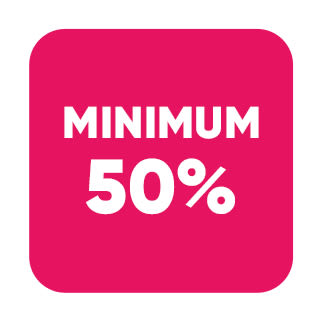 Tilbudsstemning - Minimum 50% rabat